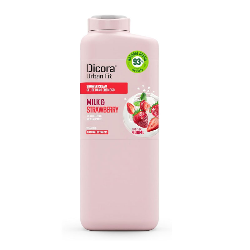 DICORA UF NOURISHING SHOER GEL VIT BF STRAWBERRY&MILK 400ML