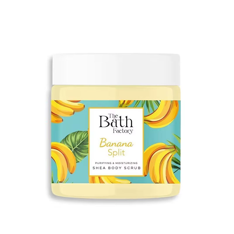 THE BATH FACTORY BANANA SPLIT SHEA BODY SCRUB 300 GR